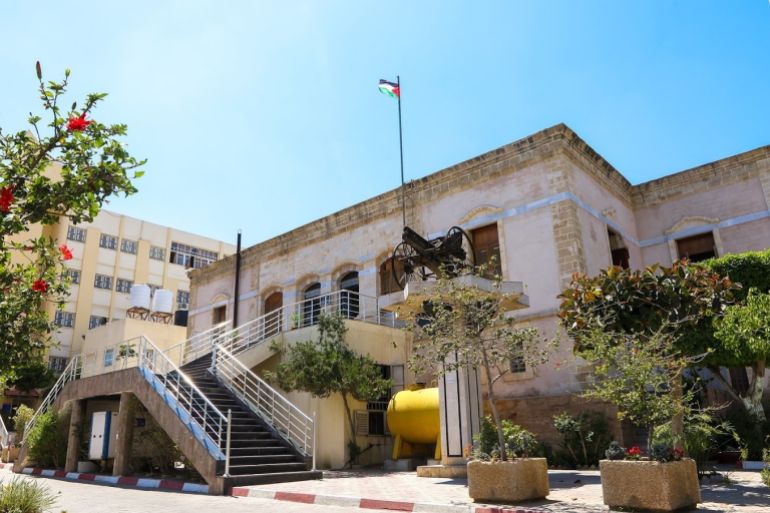 Gaza Strip Library Destruction