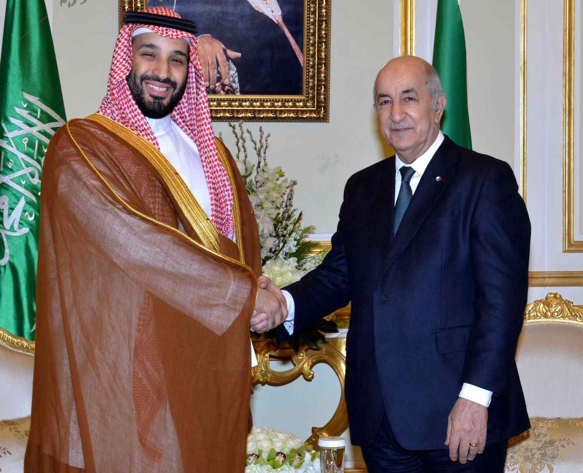 President Tebboune Call with Crown Prince Mohammed bin Salman