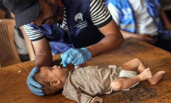 Final phase of polio vaccination campaign in northern Gaza
