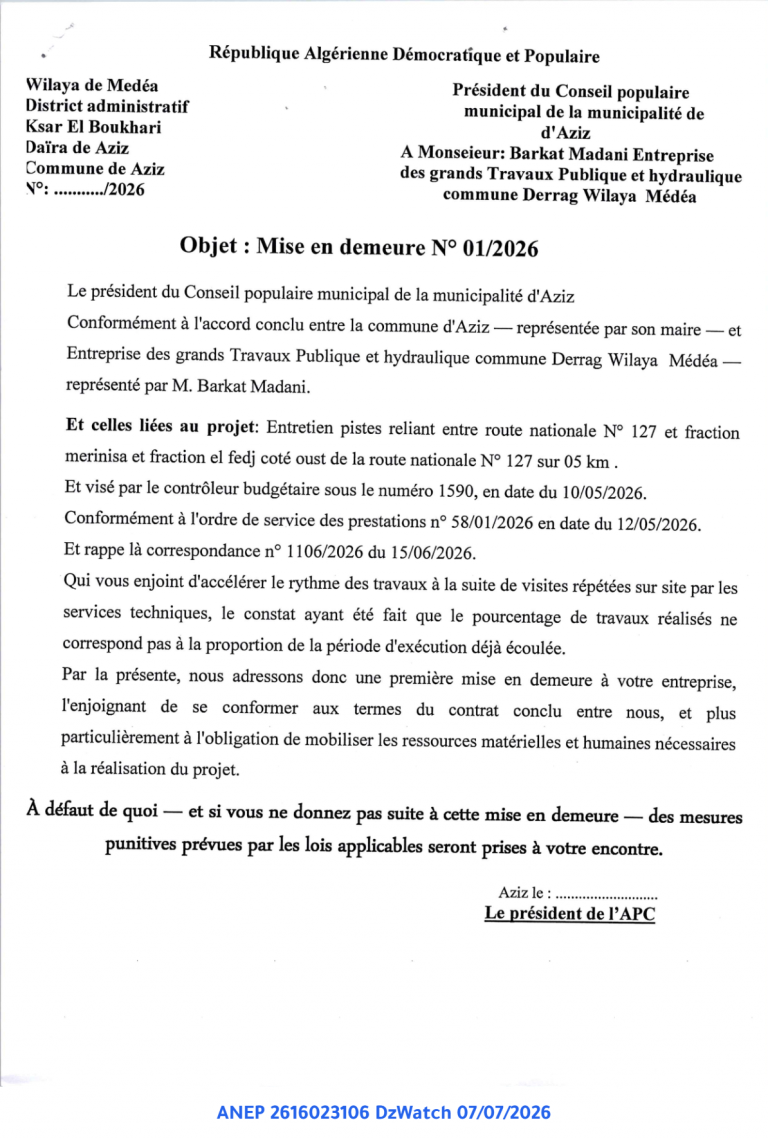 Mise en demeure