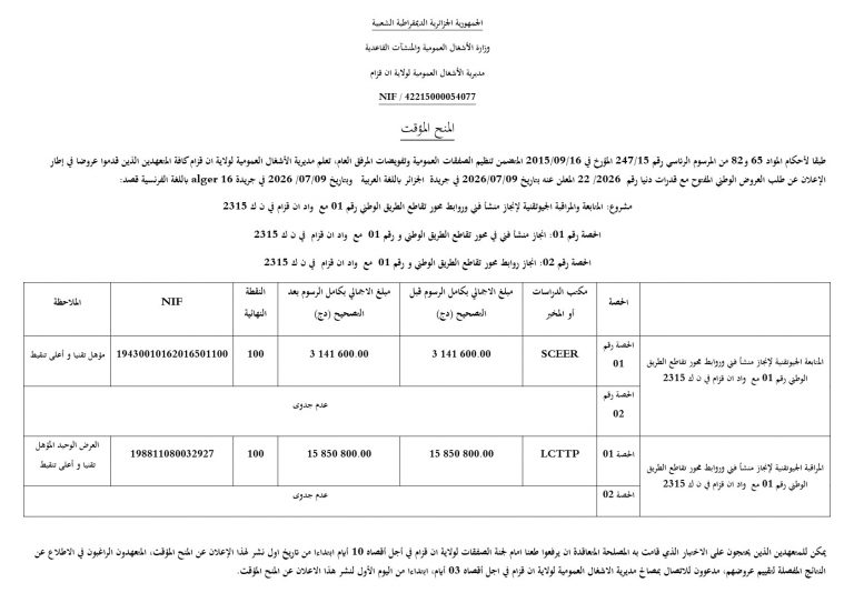 المنح المؤقت
