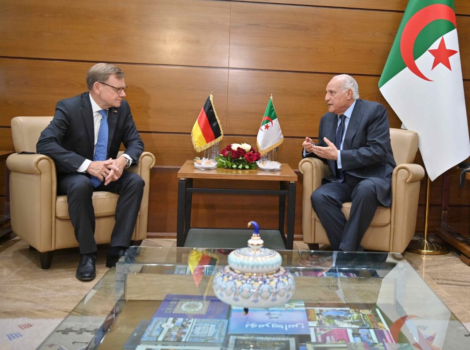 German Minister, Attaf Establish Cooperation Roadmap