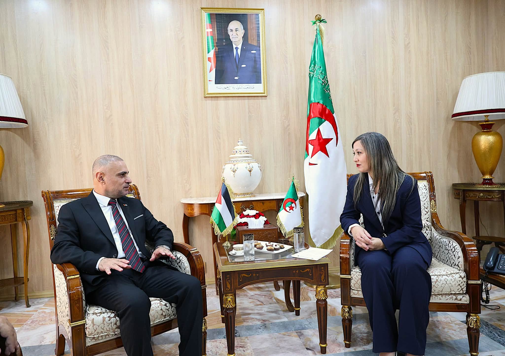 Khalida Boufedèche Meets Palestinian Envoy on Solidarity