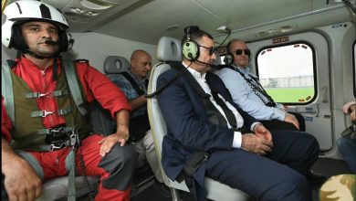 Ghrib Conducts Aerial Inspection of Jijel Fire-Hit Areas