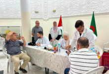 Palestinians Donate Blood in Algiers for Fire Victims