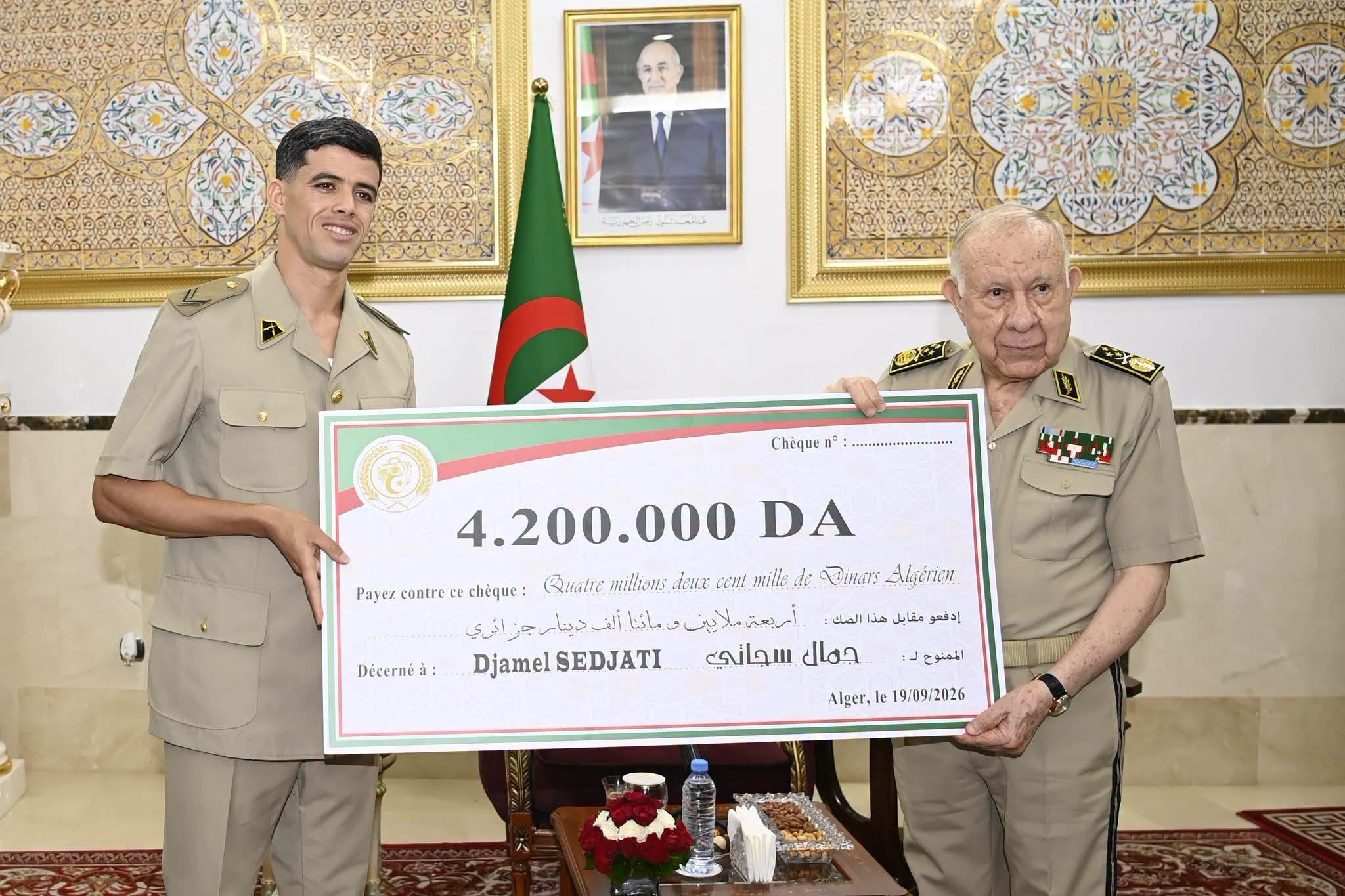 PNA Chief of Staff Recognizes World Champion Runner Djamel Sedjati