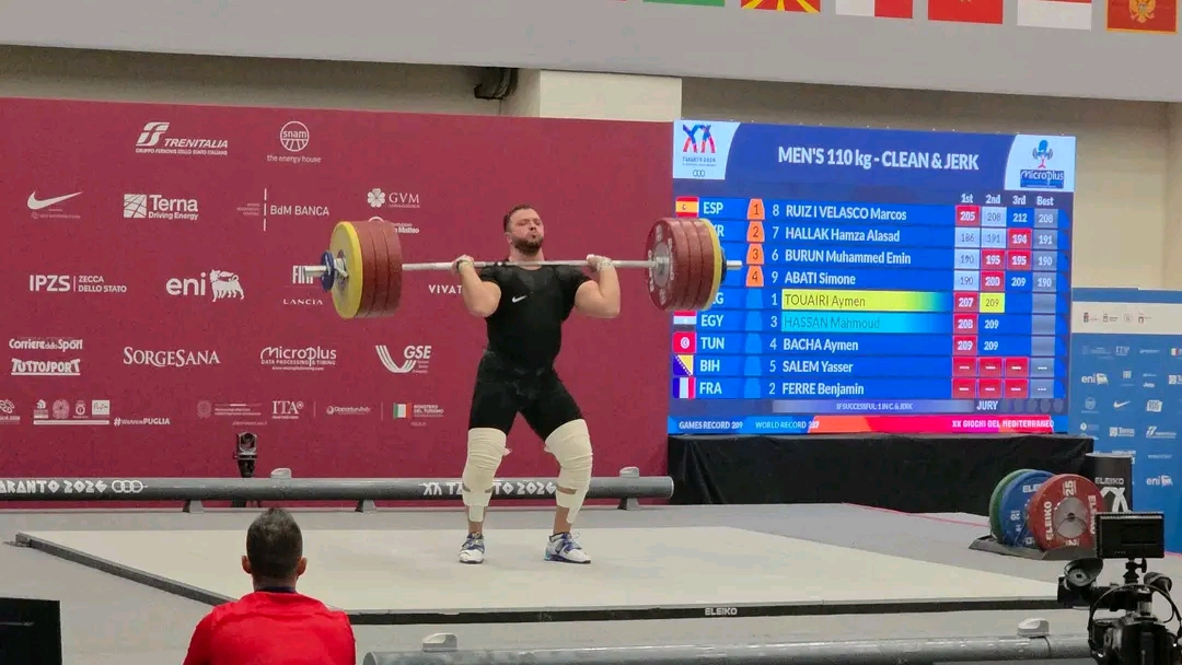 Touiri Brothers Secure Double Gold, Bronze in Taranto Weightlifting